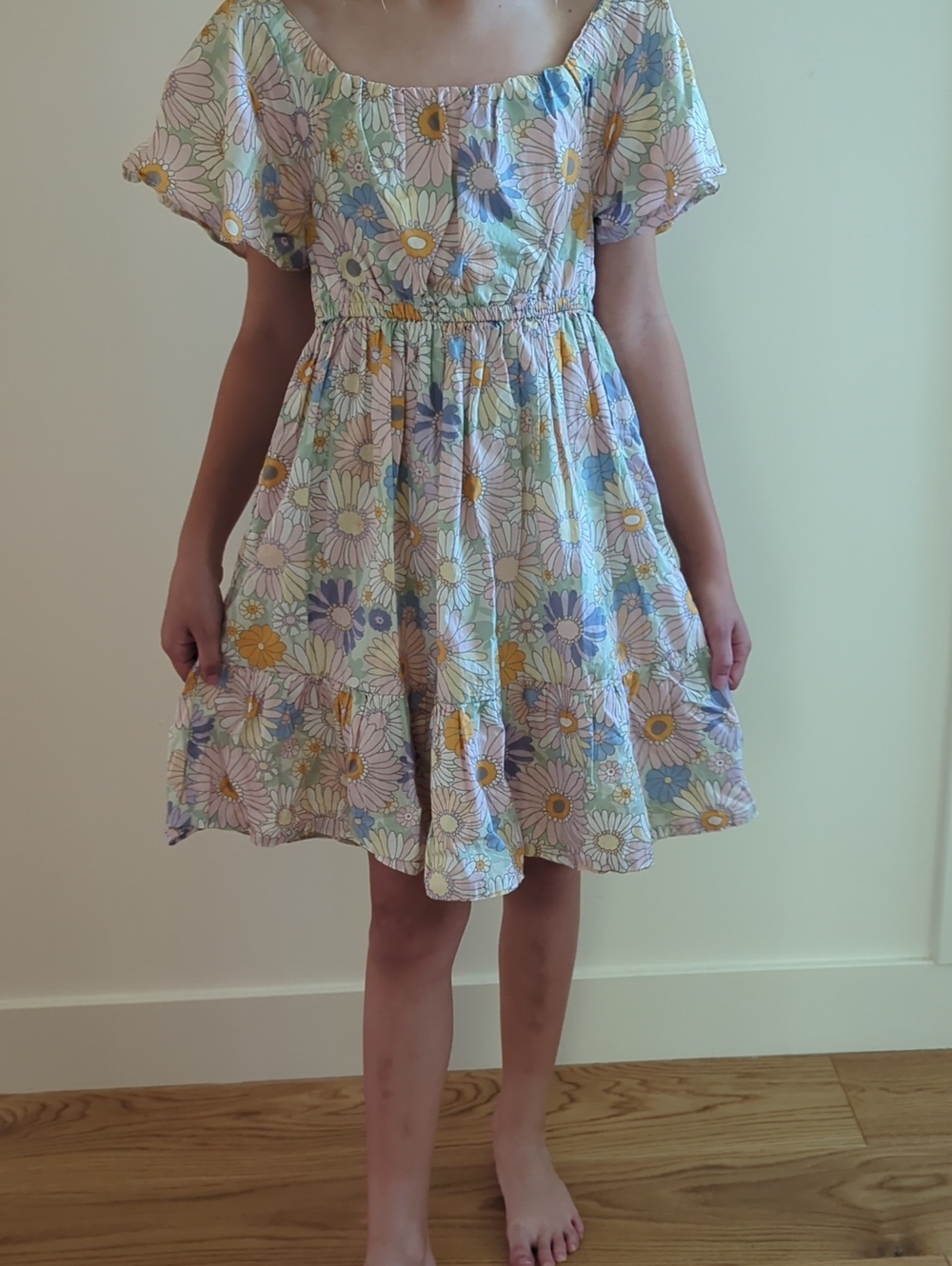H&M Kids Floral Dress with Orange and Lavender